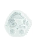 Silikomart 71.472.00.0096 Moule pour Pâte à Sucre SLK372 Ourson Poussette Silicone Blanc