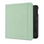 DMLuna Étui pour Kobo Libra Colour 7" Modèle N428 2024 - Coque en Cuir PU avec Fonction de Mise en Veille/Réveil Automatique, Agave Green