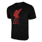 Icon Sports Mens Logo Short Sleeve T-Shirt UEFA Champions League Soccer Liverpool, Black, Small