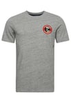 Superdry T-Shirt Homme - Vintage Travel Tee, Logo, Col Rond, Uni Gris M (Medium)