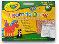 CRAYOLA Kids Activity Paint Artist PAD Learn to Draw COLOURING Sticker Drawing