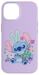 Coque pour iPhone 14 Disney Lilo & Stitch Cute Easter Bunny Stitch and Scrump