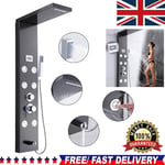 Thermostatic Shower Panel Column Tower With Body Jets Twin Head Bathroom Showe