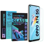 (Pack of 2) For OPPO A74 5G Clear TEMPERED GLASS Screen Protector Guard Cover