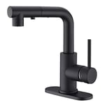 Bar & Prep Sink Faucet, Pull Out Bathroom Faucet in Brush Nickel, Wet Mini Bar Faucet, Black