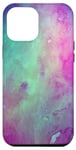 Coque pour iPhone 12 Pro Max Corail violet turquoise rose dégradé