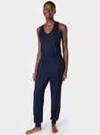 Sweaty Betty Gaia Performance Yoga Jumpsuit, Navy Blue