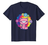 Youth Gloomy Bear Naughty Grizzly 70's Hippy Flowers Anime Kids T-Shirt