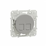 Schneider Electric - Odace prise double RJ45 grade 3 multimédia cat. 6 stp à vis schneider (enjoliveur alu - vis - 1)