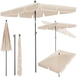 tectake® Parasol de Jardin Exterieur 200x125 cm en Aluminium Parasol Inclinable & Réglable, Protection UV 50+, Résistant au vent, pour Salon de jardin Parasol de Balcon Terrasse Plage Exterieur Jardin