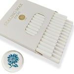 Bâton de cire, 30 PCS mini pistolet à colle bâton de cire d'étanchéité pour tampon de cire, bâtons de cire de scellement pour invitations de mariage, cartes (White)