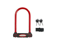 Master Lock 8195EURDPROCOLR Hardened Steel Shackle Heavy Duty Bike D Lock, Red, 210 mm x 110 mm