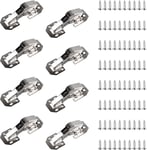 8 x Charniere Porte Placard à Fermeture Douce Charniere Porte Cuisine à 80 Visser Charnière de Meubles 113 x 43 mm(5 Pouces) 90° avec Amortisseur Hydraulique pour d'Armoires