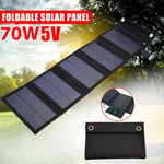 Travel Phone Charger Portable Solar Panel 70W Power Charger USB