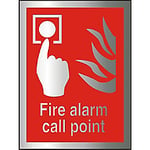 Fire Sign Fire Alarm Aluminium 20 x 15 cm