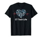 CT Tech Life Radiology Technologist Heartbeat Monitor T-Shirt