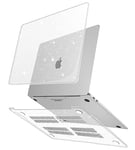 ZYB Coque pour MacBook Air 13 Pouces 2020 2019 2018, MacBook Air M1 Coque A2337 A2179 A1932, Housse Étui de Protection en Plastique pour Mac Booking Air 13, Paillette Cristal