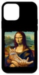 Coque pour iPhone 12 mini Drôle de chat meme, art vintage, peinture portrait de chat de Da Vinci