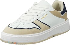 GANT Homme Kanmen Basket, Blanc/Beige, 44 EU