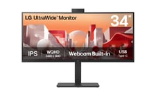 LG 34BA85QE-B 34" IPS Monitor, 3440 x 1440 UWQHD, 60Hz, 5ms