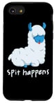 Coque pour iPhone SE (2020) / 7 / 8 Spitting Lama Happens Spit Alpaga amusant Jeu de mots