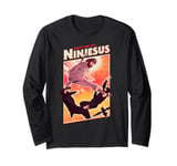 It's Ninjesus 80s Action Movie Atheist Christian Ninja Jesus Long Sleeve T-Shirt