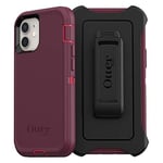 OtterBox Defender Series Coque sans écran pour iPhone 12 Mini Rouge Framboise/Framboise Bordeaux