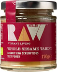 Raw Health Organic Whole Sesame Tahini, 170g, Pack of 3 - Creamy & Smooth Texture - GMO-Free, No Added Sugar & Certified Organic