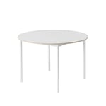 Muuto Base dining table round Ø110 cm White laminate-Plywood-White