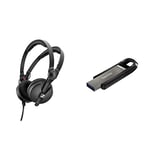 Sennheiser HD 25 Special Edition Closed-Back On-Ear Headphones, for DJ & Monitoring & SanDisk Extreme Go 64GB USB 3.2 Type-A Flash Drive with up to 395MB/s read speed