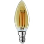 Lampesecoenergie - Ampoule Led Flamme Filament Doré 4 watt (éq. 42 Watt) Culot E14