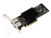 KALEA-INFORMATIQUE Carte contrôleur PCIe Lan ethernet 10G 5G 2.5G 1G 2 PORTS - Connecteurs RJ45 avec Chipset Intel X550AT2