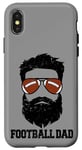 iPhone X/XS Football Dad Funny Messy Hair Beard Football Dad Case