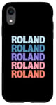 Coque pour iPhone XR Funny Modern Repeated Text Design Roland