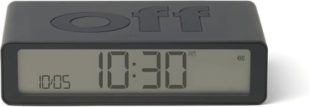 Flip Classic Réveil Matin Lumineux, Réversible Avec Faces On Off Et Fonction Snooze, À Écran Lcd Et Lumière Tactile, Rechargeable Par Usb-C - Gris Sombre