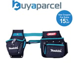 Makita Black Blue Toolbelt 2 Pouch Holster Tool Belt Set - XGT 40v Tools Logo