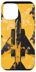 Coque pour iPhone 12 Pro Max Jaune Classique Rayé Vintage F4 Phantom II Jet Fighter Art