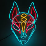 Carnival LED-naamio Hehkuva Halloween-juhlanaamio Rave-naamio Carnival Party -asu DJ Party Light Up Masks Anime Cosplay Rekvisiitta