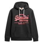 Superdry Sweat À Capuche Homme - Neon Vi Graphic Hoodie , Logo, Uni Noir M (Medium)