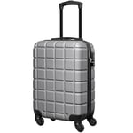 Ryanair Valise Cabine légère avec Serrure TSA, 52 x 35 x 20 cm, Valise de Cabine de 50,8 cm avec roulettes, Coque Rigide British Airways, RyanAir, Virgin Atlantic, Emirates et Plus Encore, Gris, 52 x