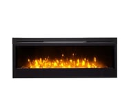 Dimplex Prism Optiflame Media Wall Electric Fireplace, Wall Mounted or Inset Electric Fire - 1.1 kW Electric Heater, Adjustable Brightness, seven colours, Run-Back Timer, Thermostat, 50"/ 127 cm