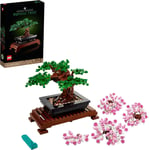 LEGO 10281 Icons Bonsai Tree Set for Adults, Plants Home Décor Set with Flowers,