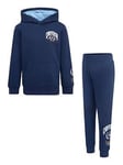 Converse Kids Boys Rec Club Overhead Hoodie And Jogger Set - Navy, Navy, Size 4-5 Years