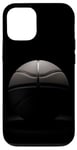 Coque pour iPhone 12/12 Pro Ballon de basket simple noir et blanc