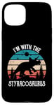 iPhone 15 Plus I'm With The Dinosaur Styracosaurus, Retro Dino Gifts Kids Case