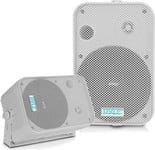 Home Enceinte Dextérieur Bluetooth 500W, Paire Denceintes Imperméables De 16,51 Cm, Enceinte Mural Étanche Montée Au Mur/Plafond, Montage Universel Robuste - Exteriur/L'Intérieur (Blanc)[X208]