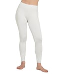 LAPASA Pantalon Thermique Femme Legging Chaud Bas Caleçon Long sous-Vêtements Automne/Hiver Fin & Léger L16 Blanc L