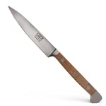 GÜDE Solingen - Couteau à larder forgé, 10 cm, bois de noyer, Noyer ALPHA - Couteaux d'office, mitre double, fabriqué à la main en Allemagne