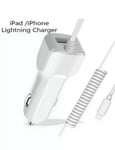 White In Car Charger For Iphone 12 / 11 Pro / Iphone Pro Max 12 Se 5s 6 7 8 X10