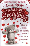 Happy Valentine's Day Card To My Lovely Wife You Are My Everything Cute Bear